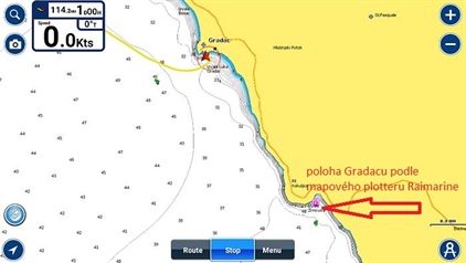 Vážná chyba mapového plotteru