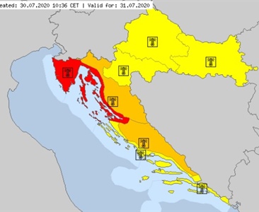 Meteoalarm pro Chorvatsko