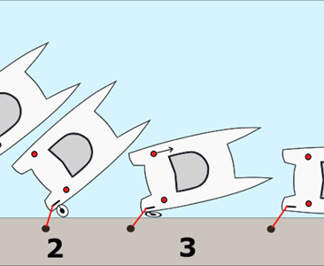 Přístavní manévry na katamaranu 4
