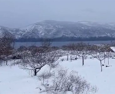 Sníh na plážích Jadranu