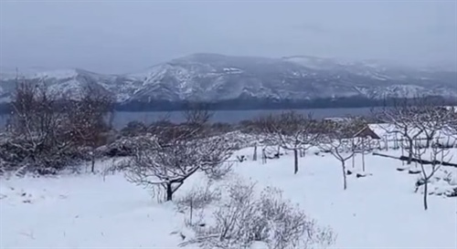 Sníh na plážích Jadranu