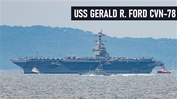 Letadlovka USS Gerald R. Ford ve Splitu